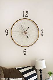 vintage bicycle wheel clock diy clock