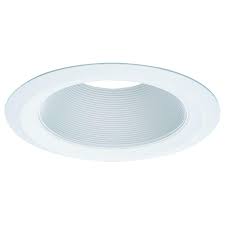Halo E26 Series 6 In White Recessed Ceiling Light Tapered Baffle With Self Flanged White Trim Ring 6109wb The Home Depot