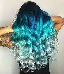 Blonde hair color ideas:dark ash blonde hair color. 33 Blue Ombre Hair Color Trend In 2019 Hair Color Unique Cool Hair Color Blue Hair Highlights