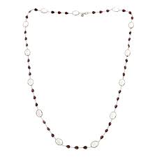 white quartz station necklace