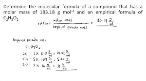 molecular formula of a compound