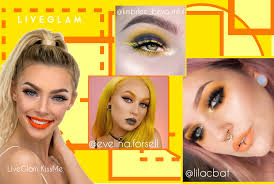 spring makeup with yellow and orange