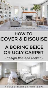how to cover an ugly carpet setting