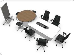 office furniture set meeting room revit