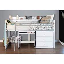 Full size study loft bed powell z bedroom. Talia Storage Loft Bed With A Desk Multiple Colors Walmart Com Low Loft Beds Loft Bed Twin Loft Bed