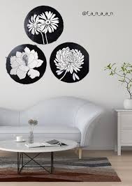 Black And White Wooden Wall Plates