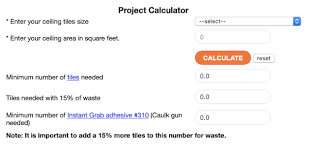 To estimate costs for your project: Backsplash Project Calculator Installation Instructions Ceilingdecorating Com