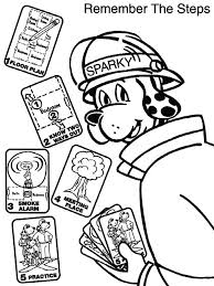 The color code gives firefighters crucial information. Sparky The Fire Safety Dog Remember The Steps Coloring Pages Kids Play Color