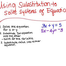 Of Equations Using Substitution Math
