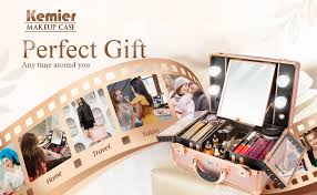kemier makeup train case cosmetic