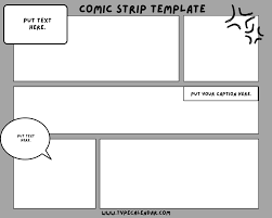 free printable comic strip templates