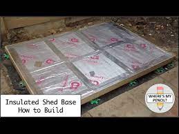 insulated shed base how to build