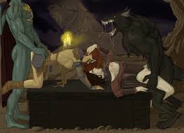Post 1215404: Aela_the_Huntress Companions hopelessbohemian Serana Skyrim  The_Elder_Scrolls Vampire_Lord werewolf