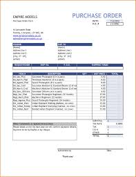 Free Purchase Order Form Template Excel With Purchase Order Template