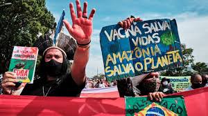 For the first time, a majority of brazilians support impeaching president jair bolsonaro, according to a poll released on saturday, as serious graft allegations related to vaccine procurement hit. Brazil Protesters Blame Bolsonaro For Covid Crisis Bbc News