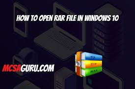 how to open rar file in windows 10
