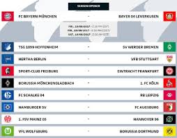 bundesliga 2017 18 fixtures confirmed