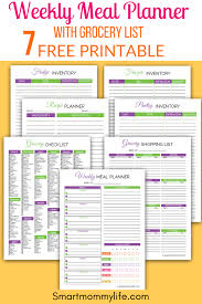 2023 free printable weekly meal planner