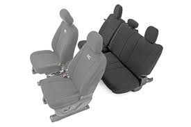 2016 F150 Rough Country Neoprene Front And Rear Seat Covers Black F 150 91018