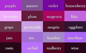 Dark Purple Color Shades Code Of Hair Chart Light Pastel