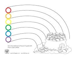 Pot Of Gold Template Printable Rainbow Fish Coloring Pages Free