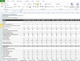 Profit Loss Statement Excel Template Format In And For Restaurant