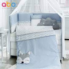 Crib Bedding Set 9 Pcs Abo Fox Blue