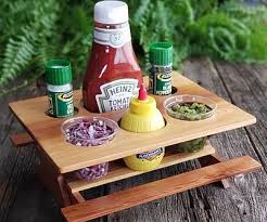 picnic table condiment caddy