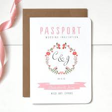 Floral Passport To Love Wedding Invitation And Rsvp By Ditsy Chic