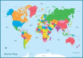 Details About A3 Map Of The World Educational Wall Chart Poster Kids Classroom World Map