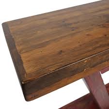 Tall Painted Wood V Shaped Sofa Table