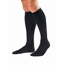 Jobst Mens Dress Black Knee High Socks Medium