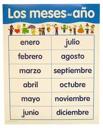 Spanish Basic Skills Chart Months Of The Year 020694