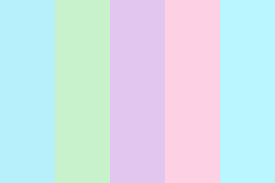 Pretty and pastel color palette created by aliapuffenberger that consists #ffdafe,#b9f3ff,#e5ceff,#cce8b4,#f1eb95 colors. Pretty As Pastel Color Palette