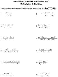 Rational Expression Worksheet 5