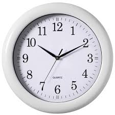 Clockswise Qi004510 Wt Decorative Classic White Round Wall Clock For Living Room Kitchen Dining Room Plastic
