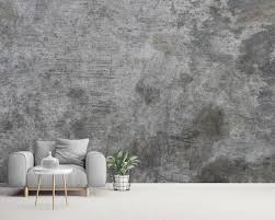 Dark Grey Concrete Look Wall Mural