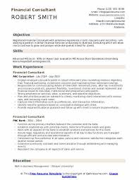 Research and present investment strategies. Financial Consultant Resume Samples Qwikresume