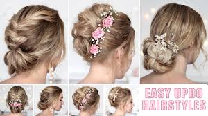 This style has been torn out from the pages of the textured bang and loosely pinned locks create a really sweet style. Wedding Hairstyles For Medium Long Hair Tutorial Quick And Easy Updos Youtube
