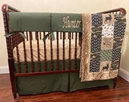 green crib bedding