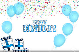 Birthday Theme Background With Gift Boxes And Balloons Vector