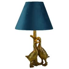 Shop indoor & outdoor lighting styles! Antique Gold Duck Table Lamp Lawlors Furniture Flooring