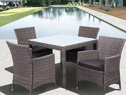 rattan garden table and chairs set
