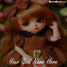 winter cute doll dp name pictures
