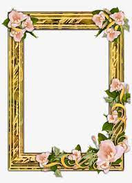 flower frame png gold frames