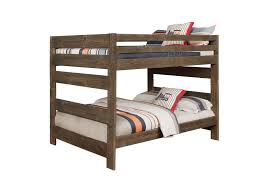 The walker bunk bed is stylish, yet traditional enough to easily fit in any youth room. Tobacco Brown Wrangle Hill Gun Smoke Full Full Bunk Bed Mel S Furniture Atlantic City New Jersey