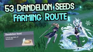 find dandelions in genshin impact