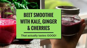 beet kale cherry ginger smoothie