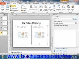 powerpoint 2010 tutorial inserting clip