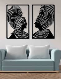 Vinoxo Native King Queen Metal Wall Art